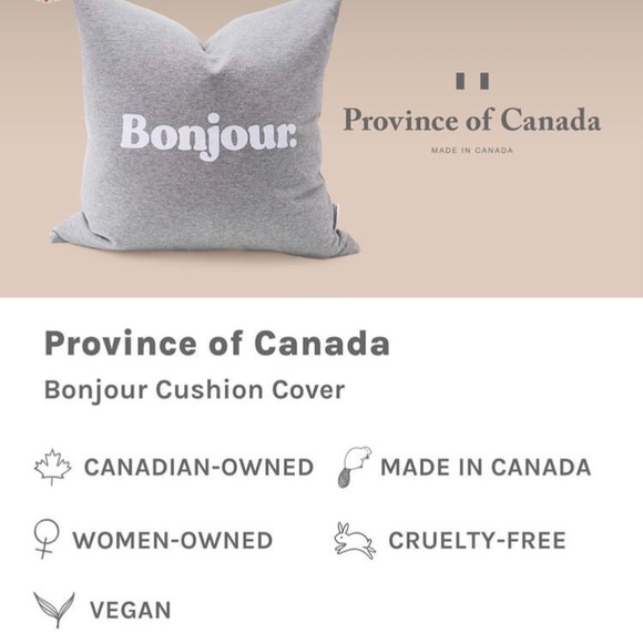 Jillian Harris/ Province of Canada Bonjour Cushion Cover - Picture 4 of 12